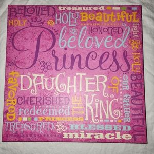 Girls pink wall decor.